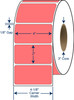 4" x 2" Fluorescent Red PMS 805 Thermal Transfer Labels – SKU 640223