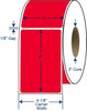 4" x 6" Red PMS 185 Thermal Transfer Labels – SKU 640146