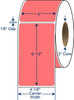 4" x 6 1/2" Fluorescent Red PMS 805 Thermal Transfer Labels – SKU 610029