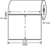 4 x 3 inch white direct thermal labels with 3/4 inch core and timing mark 510724