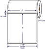 4 x 4 inch white direct thermal labels with 3/4 inch core and timing mark 510746