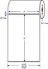 4 x 6 inch white direct thermal labels with 3/4 inch core and timing mark 510658