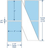 4 x 6 inch pastel blue PMS 290 fanfold direct thermal labels floodcoated permanent adhesive 4000 labels SKU 520086