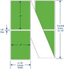 4 x 6 inch green PMS 368 fanfold direct thermal labels floodcoated permanent adhesive 4000 labels SKU 520130