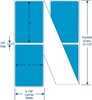 4 x 6 inch fluorescent blue PMS 801 fanfold direct thermal labels with permanent adhesive, 4000 labels per case, SKU 520185