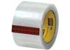3M Scotch 355 clear carton sealing tape, 3 inches wide by 55 yards long, 3.5 mil polyester backing, six rolls per pack, T905355