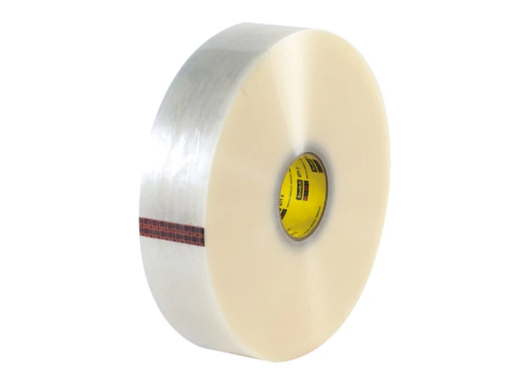 3M Scotch 371 clear machine carton sealing tape, 2 inches wide by 1,000 yards per roll, 6 rolls per case, T903371