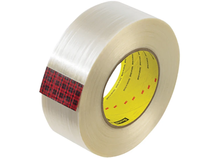 3M Scotch 890MSR clear high-strength filament tape, 2 inches wide by 60 yards per roll, 24 rolls per case, T917890M