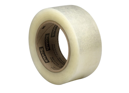 3M Scotch 313 clear carton sealing tape, 2 inches wide by 100 yards long per roll, polypropylene film backing with acrylic adhesive, SKU T902313