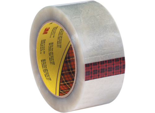 3M Scotch 355 clear carton sealing tape, 2 inches wide by 55 yards long, 3.5 mil polyester backing, 36 rolls per case, t901355