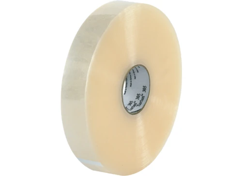 3M Tartan 305 clear machine carton sealing tape, 2 inches wide by 1,000 yards long, 1.8 mil polypropylene film with acrylic adhesive, 6 rolls per case, T903305