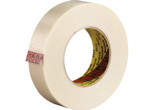 3M Scotch 8919 clear strapping tape, 1 inch wide by 60 yards per roll, 36 rolls per case, T9158919