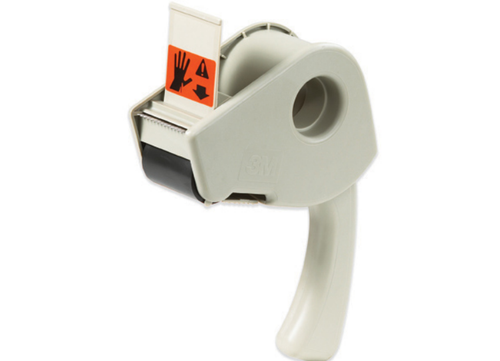3M H190 ergonomic gray plastic pistol-grip carton sealing tape dispenser for tape up to 2 inches wide, TD3MH190