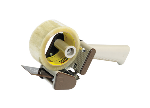 3M Scotch H150 low-noise 2-inch carton sealing tape dispenser with pistol grip and spring-loaded pressure bar, TD3MH150