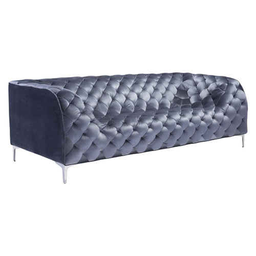 Zuo Modern 900280 Providence 85" Long Steel Frame Retro Modern Tufted Loveseat