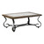 Uttermost 25857 Mona 48 Inch Wide Wood Coffee Table with Iron Base by Billy Moon