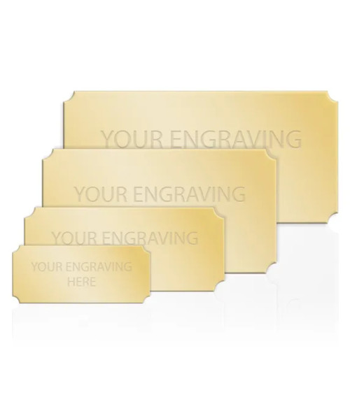 Gold Engraving Plate Corner Cut