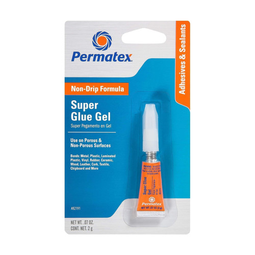 Permatex Super Glue Gel, 2 g Tube (82191)