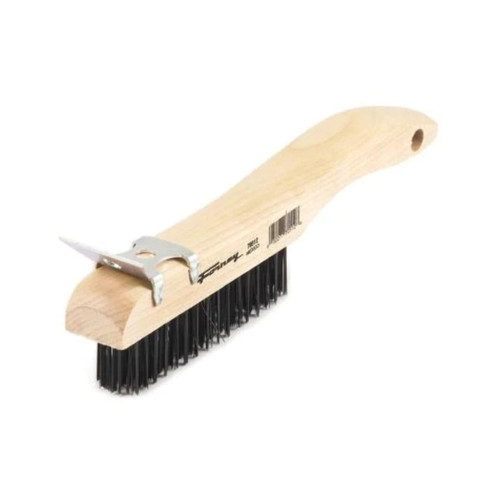 Forney 70512 Brass Wire Scratch Brush with Scraper