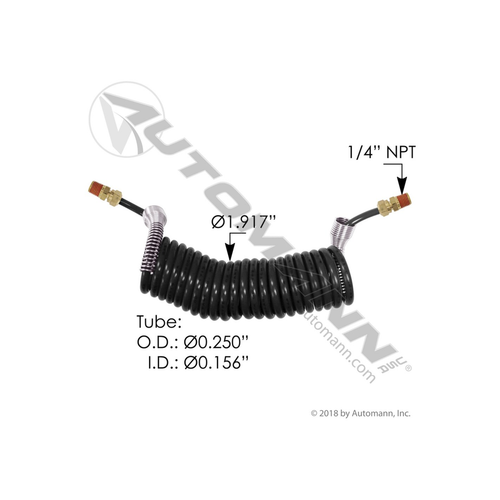 Automann Fifth Wheel Slider 54in Coiled Air (KP155)