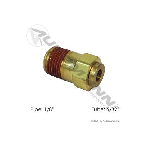 Automann 177.13B6825A brass PLC male connector 5/32 1/8