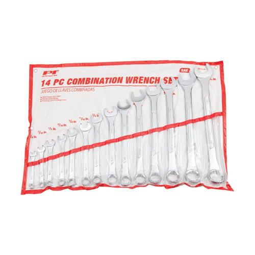 Performance Tool W1114 14-piece SAE combination wrench set