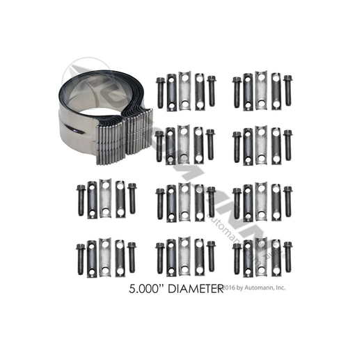Automann T-Band Clamp Preformed 5in S.Steel Torca (562.U3105SSBK-T) Automann T-Band Clamp Preformed 5in S.Steel Torca (562.U3105SSBK-T)