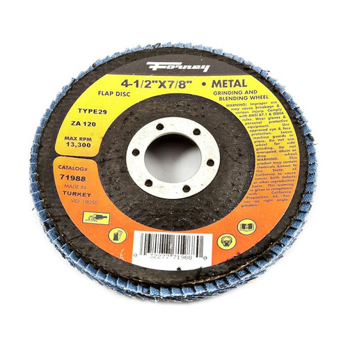 Forney flap disc 4-1/2in x 7/8in ZA40 71985