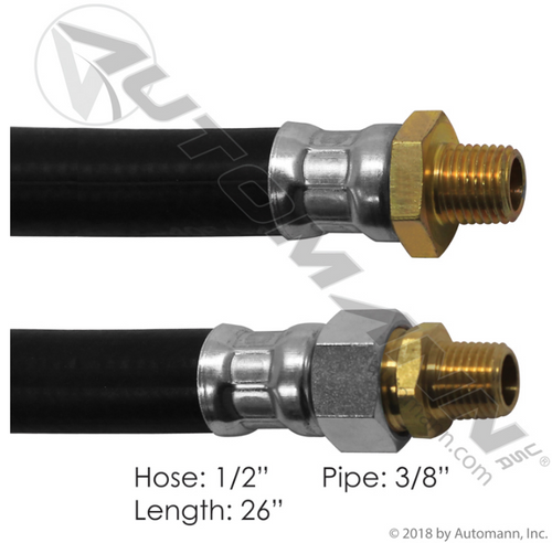 Automann Air Hose Assembly 1/2" ID x 3/8" NPT x 60" (177.786)