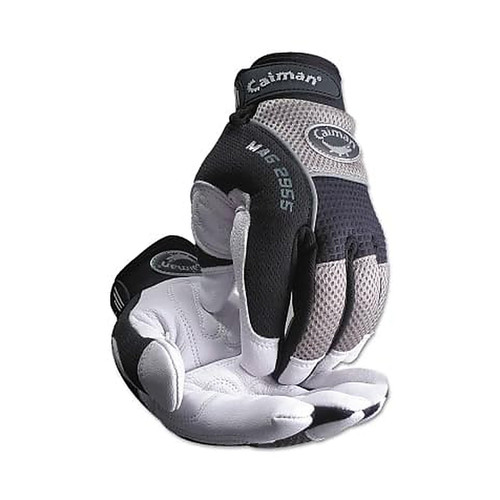 Caiman Goat Grain Leather Mechanic Gloves with AirMesh Back, X-Large (2955XL)