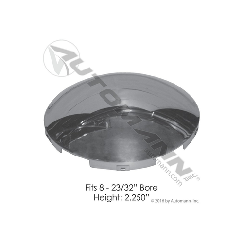 Automann Front Hub Cap 5 Notch 7/16in Lip Chrome (562.B1501C)