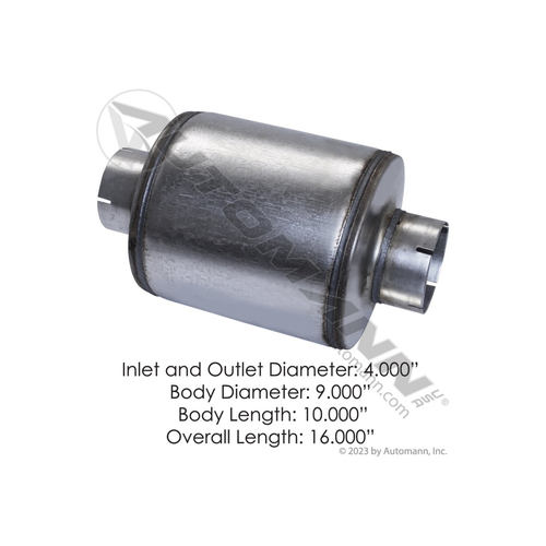 Automann Resonator 4in Inlet/Outlet 9in Body (562.U64091)
