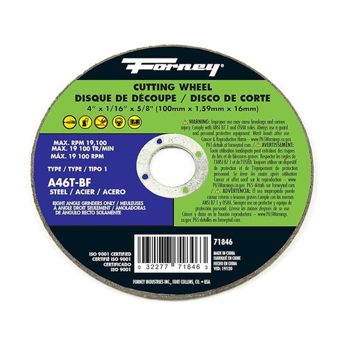 Forney 71846 cut-off wheel 4 inch metal cutting disc
