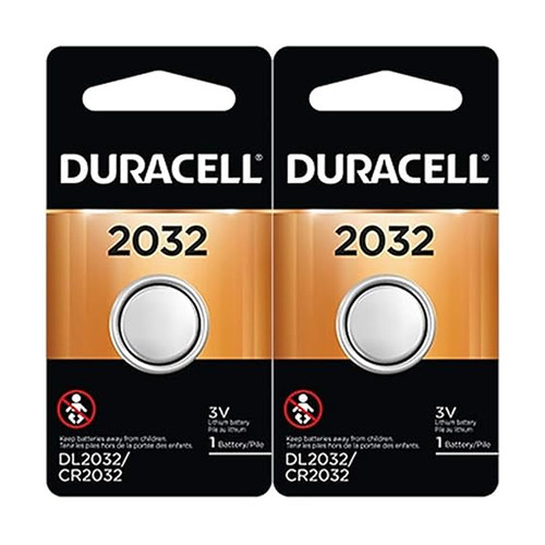 Duracell CR2032 Lithium Coin Battery, 3V, 2-Pack (DL2032B2)