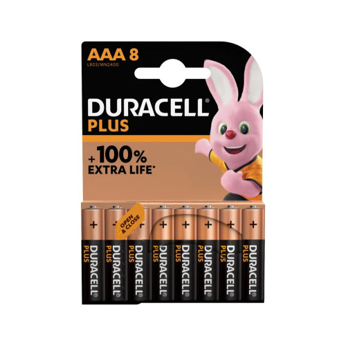 Duracell AAA Alkaline Batteries, 8-Pack (MN2400B8)