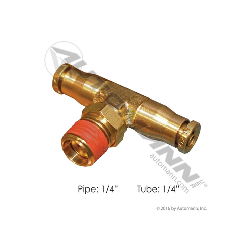 Automann brass PLC male branch tee 1/4x1/4 177.13B724B