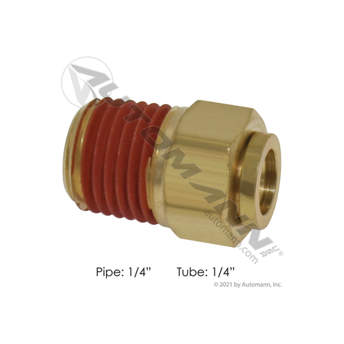 Automann brass PLC male connector 1/4 x 1/4 inch