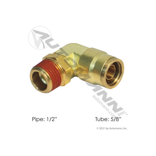 Automann Brass PLC Male SWL Elbow 5/8" x 1/2" (177.13B6910D) Automann Brass PLC Male SWL Elbow 5/8" x 1/2" (177.13B6910D)