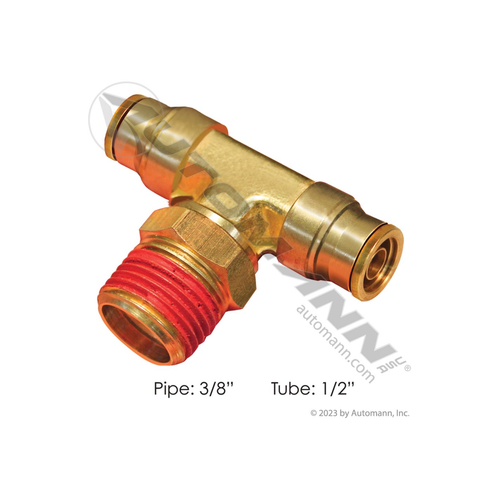 Automann brass PLC male branch tee 1/2 x 3/8