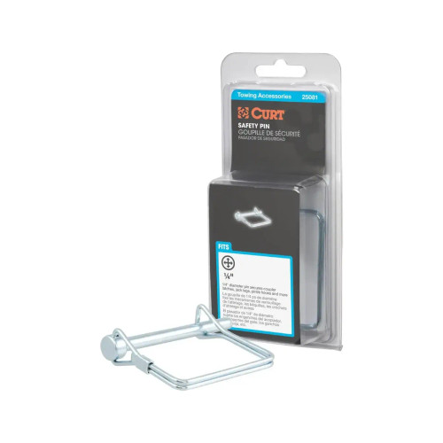 CURT 1/4" Safety Pin — Secure Towing, Trailer Coupler Locking (25081)