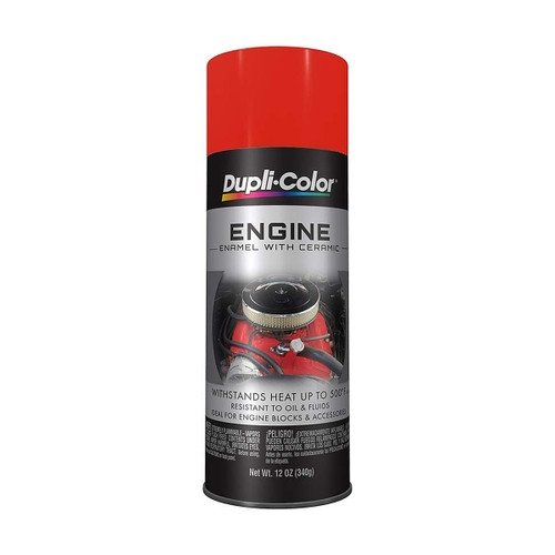 Dupli‑Color Engine Enamel with Ceramic, Orange Red (12 oz Aerosol) (DE1607)