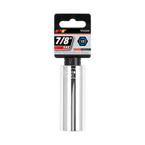 Performance Tool 1/2" Drive 7/8" SAE Deep Chrome Socket | W32328