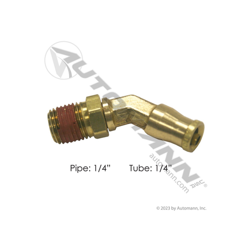Automann Brass PLC 45 Degree Male Elbow 1/4" x 1/4" (177.13B744B) Automann Brass PLC 45 Degree Male Elbow 1/4" x 1/4" (177.13B744B)