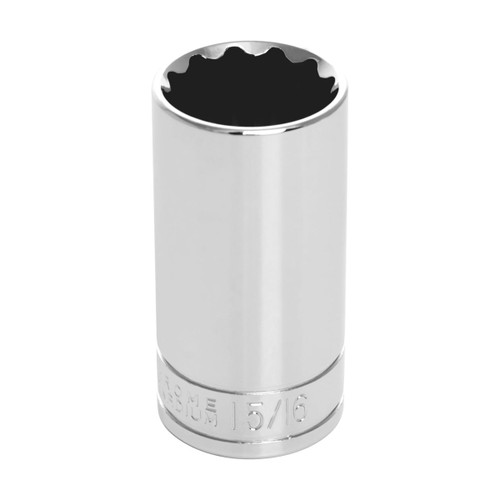 Performance Tool 3/8″ Drive 15/16″ 6‑Point SAE Chrome Vanadium Socket (W38630)