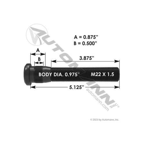 Automann 2016158 wheel stud replacement part