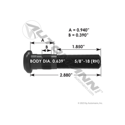 Automann Wheel Stud (201.6218R)