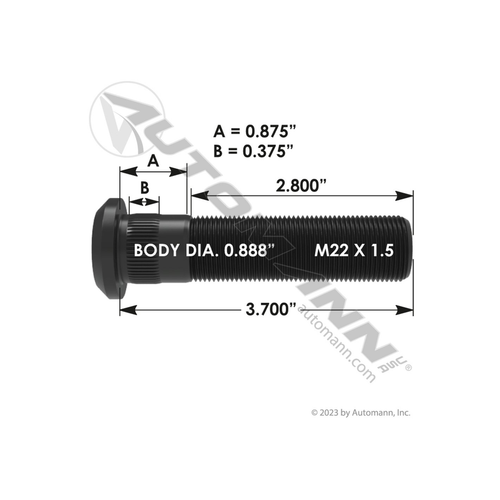 Automann 201.6128 wheel stud