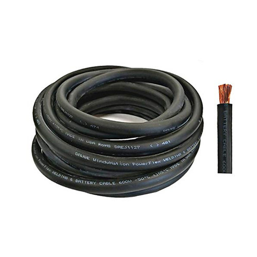 Mize WC00-50 2/0 Welding Cable | 25 ft Coil, Black