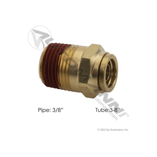 Automann Brass PLC Male Connector 3/8" x 3/8" (177.13B686C) Automann Brass PLC Male Connector 3/8" x 3/8" (177.13B686C)