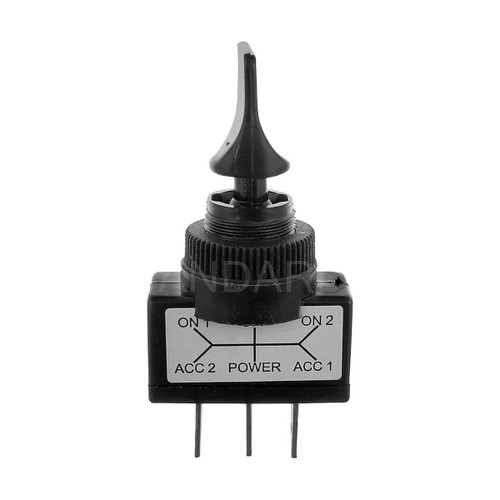 Standard Ignition Toggle Switch, Universal On‑Off Duck‑Bill, 20 Amp (HP4980)